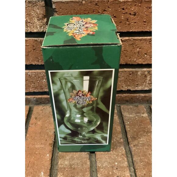 Rainforest Cafe Souvenir Chicago Hurricane Clear Cocktail Glass 8” Tall - Picture 4 of 4